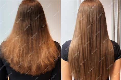 cabello dañado antes y después tratamiento