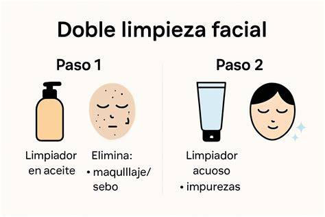 Técnica de doble limpieza facial paso a paso
