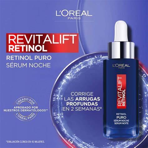 Aplicación facial de sérum con retinol
