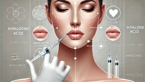Inyección facial de ácido hialurónico