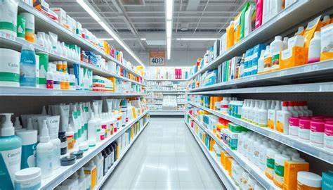 Cremas económicas en supermercado