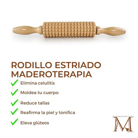 Rodillo estriado mazorca para maderoterapia