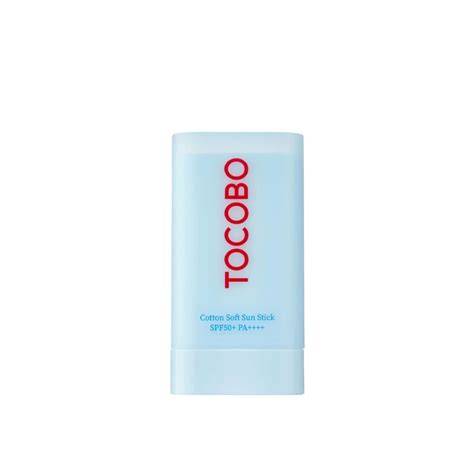 TOCOBO Cotton Soft Sun Stick SPF50+ sobre fondo claro