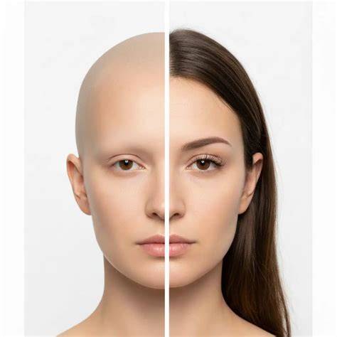 Adolescente con alopecia universal